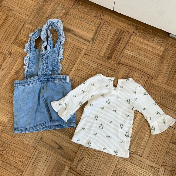 7 for All Mankind Denim Dress with Floral Top 18 months - Picture 6 of 6